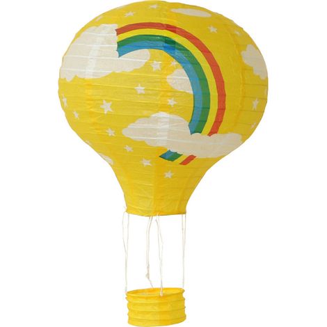 Lanterne en papier montgolfière, décoration de Noël, lanterne en papier pliable à suspendre dans le couloir de la maternelle, montgolfière colorée (1/5)