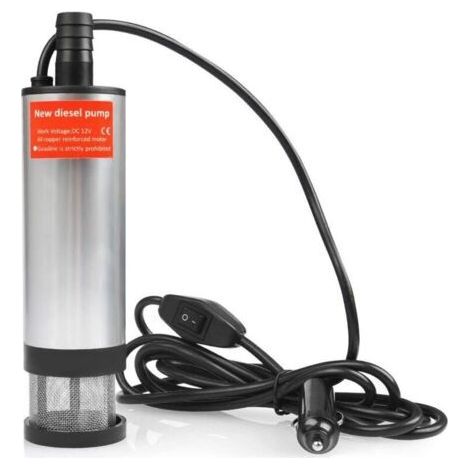Pompe submersible 12V 51mm – Transfert eau et diesel – Acier inoxydable – Allume-cigare voiture et bateau – Débit élevé pour SUV (1/4)