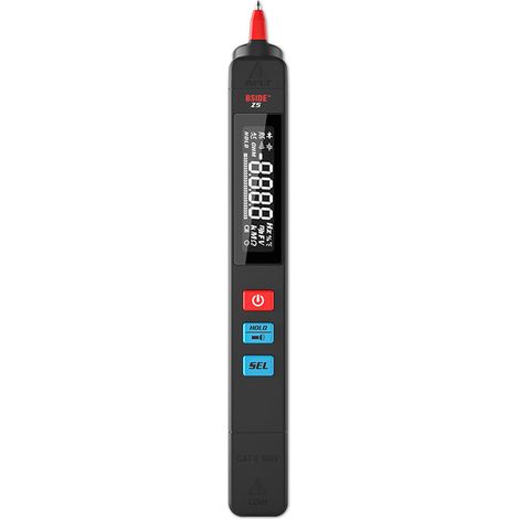 Hochpräzises, tragbares Smart-Pen-Multimeter im Taschenformat mit NCV-Messung, Spannungs-, Widerstands-, Kapazitäts-, Frequenz-, Dioden-, Durchgangs- und Leitersuchfunktion sowie Multifunktionsanzeige (1/2)