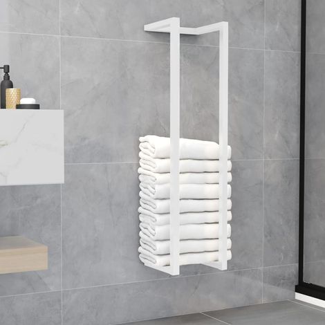 FIMEI Porte-serviette Blanc 25x20x95 cm Acier (1/5)