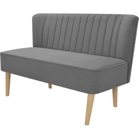 Divano in Tessuto 117x55,5x77 cm Grigio Chiaro vidaXL