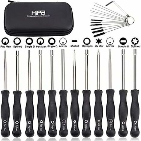 ALLIANDISEnsemble de 12 outils de réglage de carburateur et tournevis de réglage pour moteur à 2 temps, pour débroussailleuses, tronçonneuses Poulan, Husqvarna, STHIL, Echo.- (1/5)