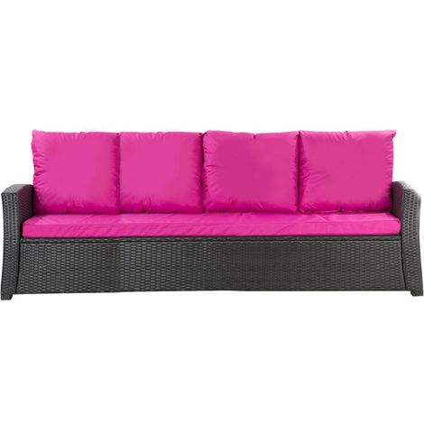 Setgarden – Coussins d'extérieur en résine tressée 168x50x7 cm – Lot de 3 coussins de canapé – Taie en polyester enduit de téflon – Confort optimal