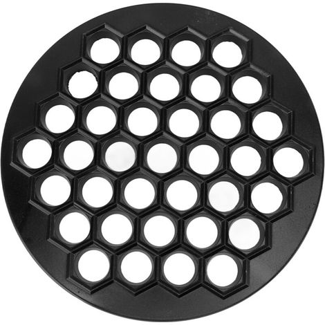 Schwarze Aluminium-Pelmeni-Form mit 37 Mulden – Russische Ravioli-Form