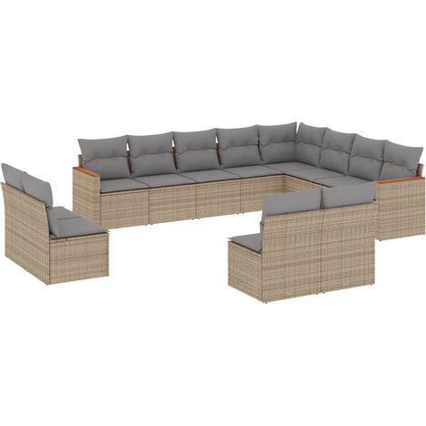 Maison Exclusive - Patio Sofa Set 13-Posti Mix beige (1/5)