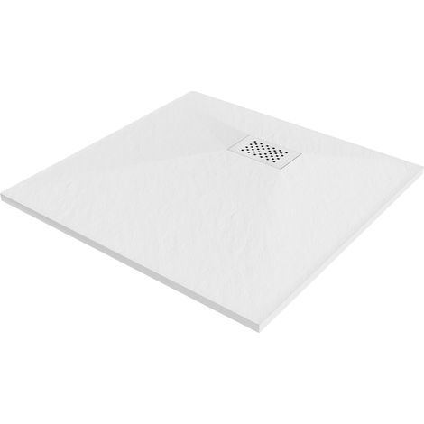 Mexen Hugo quadratische Duschwanne SMC 70 x 70 cm, weiß, weiße Abdeckung - 42107070-W (1/5)