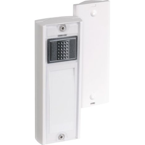 Urmet – Bouton carillon radio flash – Alimentation par piles – Boîtier plastique blanc – 12 décors personnalisables – 17 mélodies