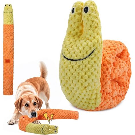 Duftender Hunde-Spielzeug Lernspielzeug Duftteppich Hundespielzeug Intelligenzspielzeug für Hunde Grünes schneckenförmiges Kuscheltier Plüschtier (1/5)