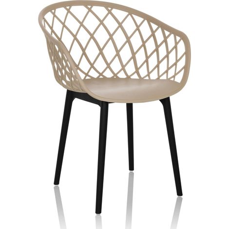 Chaise visiteur/chaise à coque BEGIO plastique beige hjh OFFICE (1/4)