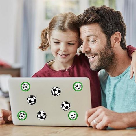 4 Feuilles Autocollants De Football,Décoration,Autocollants étiquette,Autocollants De Fermeture (1/5)