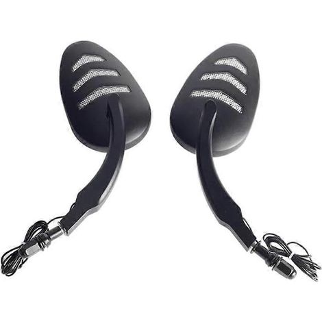 Rétroviseurs de moto avec clignotants pour Harley Davidson Road King - Accessoires d'éclairage pour rétroviseurs latéraux