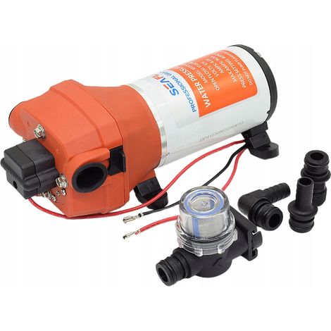 Automatische, selbstansaugende Wasserpumpe 1,8 m 12 V 17 l für Boot, Anhänger, Garten