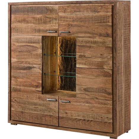 Buffet 145x40 Acacia laqué Bois naturel BARK 107