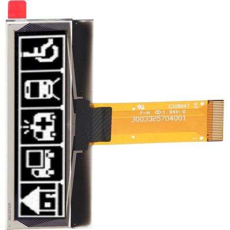 2,23-Zoll-OLED-Displaymodul, 123 x 32 Pixel Auflösung, SSD1305, SPI/IIC-Schnittstelle, 24-polig, weiß (1/5)