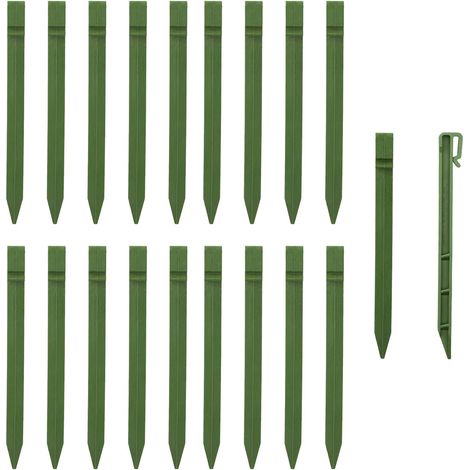 CCYKXA 20 Stück 24 cm Kunststoff-Erdnägel für Garteneinfassungen, Terrasse, Zelt (grün, 20 Stück) (1/5)