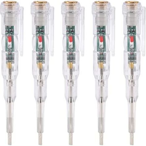 5pcs LED Voltage Test Pen, Multifunctional Electrical Tester, Pocket-sized Electrical Circuit Detector for Home (1/5)