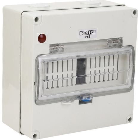 Boîte de Distribution d'énergie avec voyant lumineux, boîtier de disjoncteur extérieur à 8 voies, plastique étanche IP66