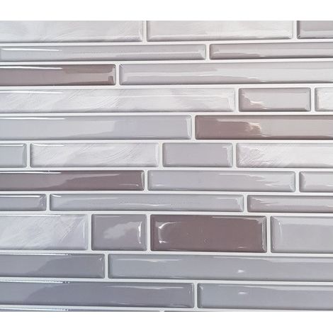 3D-Klebefliesen Wandverkleidung Grau - Access Deco