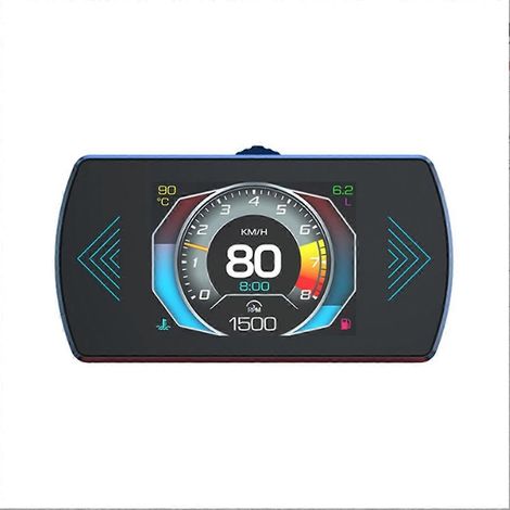 Affichage OBD2, affichage tête haute pour voitures, compteur de vitesse numérique OBD2 + GPS compatible (1/5)