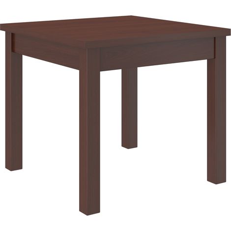 Petite table à manger carrée 80-80cm en bois Noyer foncé Orka (1/3)