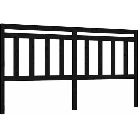 Maison Exclusive - Cabecero de cama madera maciza de pino negro 2 (1/5)