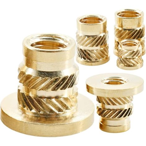 Insert thermique en laiton M2, M3, M4, M5, M6, M8, bride moletée (1/5)