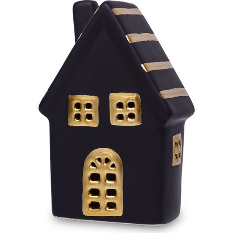 Décoration LED pour maison, noir et doré dolomite, 13 x 8 x 5,5 cm (1/5)
