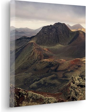 Komar Canvasbild Vulkanland - 40 x 40 cm - Bild auf Keilrahmen - Naturmotiv (1/2)