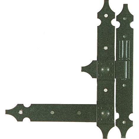 CERNIERA FERRO POLIMERIZ 6264 A BATTENTE 25 CM- 4,0 pz