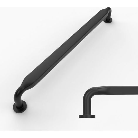Amerdeco 10 Pièces Poignee de Meuble Noir Cuisine Entraxe 192mm Poignées pour Placards Poignet de Porte Cuisine UK0071 (1/5)
