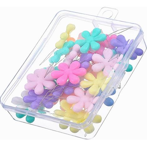 Enfile-Aiguilles pour Couture 40 Pièces Tête de Fleur de Prunier, Boucle en Cuivre et Plastique, Adapté aux Aiguilles Manuelles et Machines, pour Projets DIY Couleur Aléatoire (1/5)