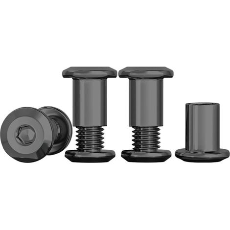 Vis De Connexion M6x12mm Vis De Meubles M6 En Acier Inoxydable A2 V2A Connecteurs De Meubles Noir Lot De 10 Vis De Raccordement (10 Vis Pour Meubles, 10 écrou à Douille)