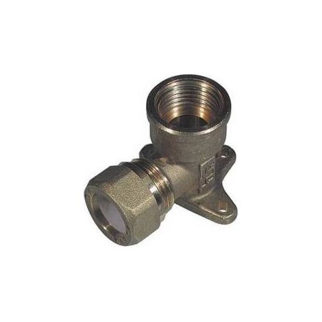 GOMITO CON FLANGIA PER RAME CON OGIVA TEFLON TIEMME Misura: 1/2 x 14