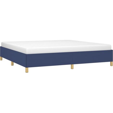 Cadre de lit sans matelas bleu 200x200 cm tissu vidaXL (1/5)