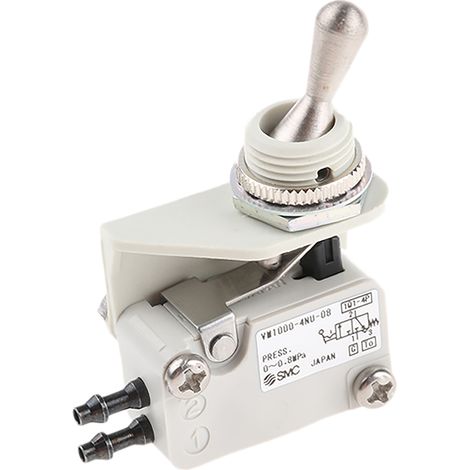 Vanne pneumatique SMC VM1000 Levier à bascule 3/2, 2.5mm ( Prix pour 1 )