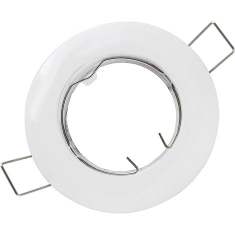 TRADE SHOP - Porta Faretto Portafaretto Fisso Incasso Lampadine Lampada Led Gu10 Bianco 60mm - (1/2)