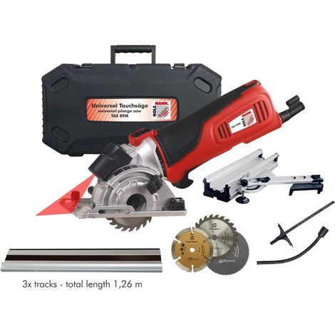 SIERRA CIRCULAR INSICION + GUIA PISTA + 3 HOJA + ACCESORIOS HOLZMANN TAS89M230V (1/6)