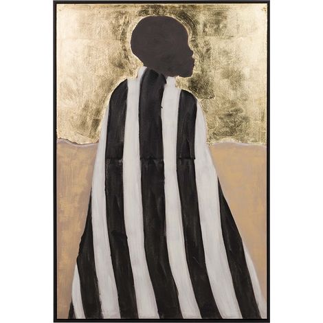 Tableau Silhouette avec cadre noir 80 x 4 x 120 cm (1/2)