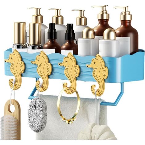 Portaoggetti per doccia, mensole per doccia interna, mensole per doccia, organizer per bagno - organizer adesivo, scaffale da bagno a parete (1/5)