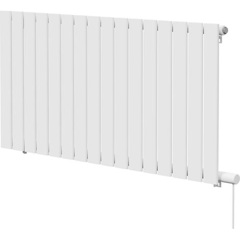 Hudson White 600mm x 1212mm Horizontal Electric Single Panel Radiator (1/5)