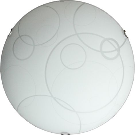 LUMICOM  DROOP Plafoniera, LED INTEGRATO, 18W, 4000K, vetro serigrafato, D.40cm