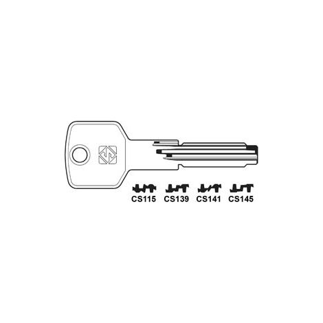 CHIAVI PUNZONATE PER CILINDRI CISA 6+7 SPINE- - CS145 - 5 pezzi SILCA