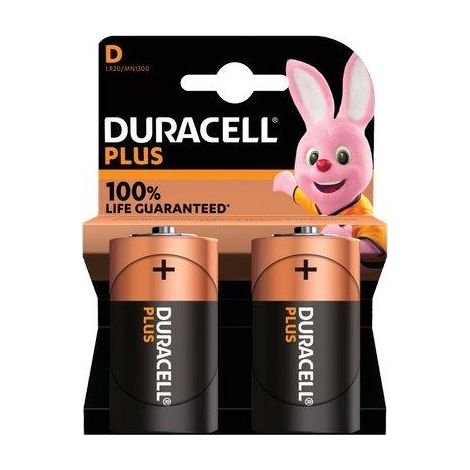 PILA TORCIA D PLUS100 POWER DURACELL - ALCALINA VOLT 1,5 CF=PZ 2- 10 confezioni