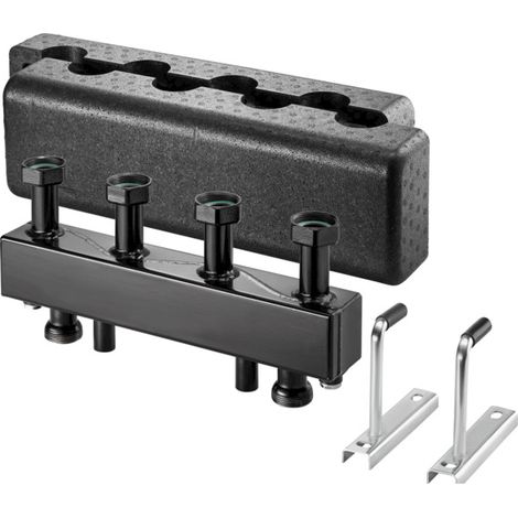 Oventrop Verteilerbalken für Reguma DN 25 für 3 Heizkreise, Stahl