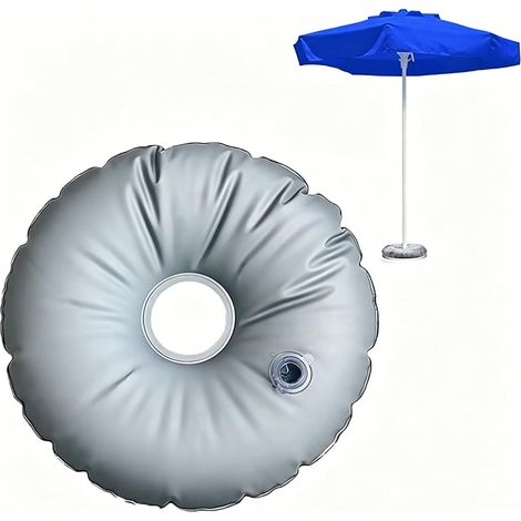 Support De Parasol Remplissable, Socle Lesté pour Parasol, Socle en PVC, Diamètre Extérieur 63 Cm, Adapté pour Balcon, Terrasse, Jardin Et Plage (1/5)