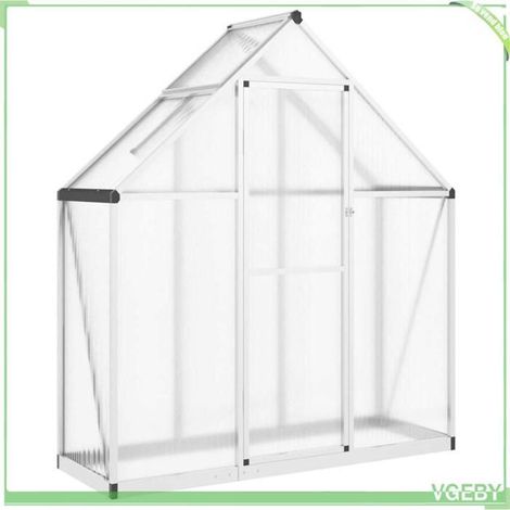 Serre avec cadre de base - FAFEICY - 4005816 - aluminium - PC anti-UV 4 mm - 169x58x195 cm (1/5)