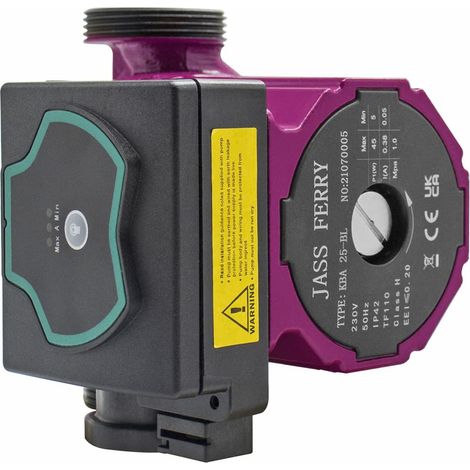 JASSFERRY A-Rated Hot Water Central Heating Pump Automatic Heat Circulation System 25-6/130 Pump Direct Replacement 15/50-60 (1/4)