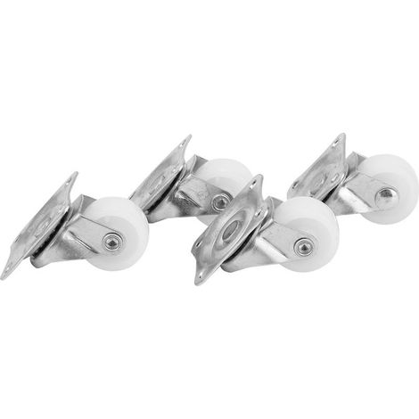 Roulettes Pivotantes - Nylon Technique - Tige Filetée 8 mm - Charge 20 Kg - Pour Chariots Meubles DIY - Lot De 4