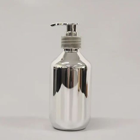 Distributeurs de savon pour les mains de bain de 300 ml Cuisine Bouteilles de shampoing en plastique chromé doré Bouteilles de shampoing en plastique antirouille Boston Conteneur de gel douche rond Ar