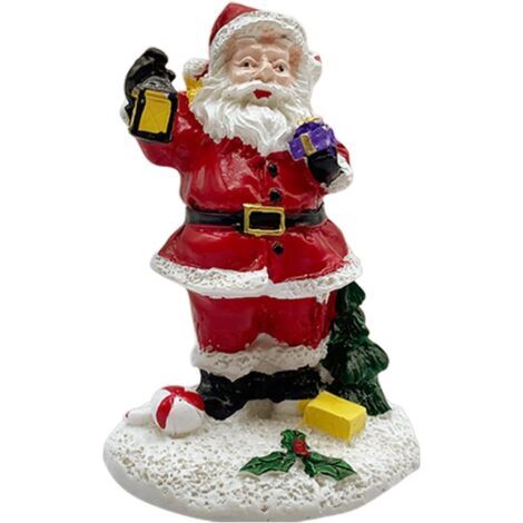 Stehender Weihnachtsmann, realistische Weihnachtsmannfigur, Weihnachtsfigur, Weihnachtsmannpuppe, charmantes Weihnachtsmann-Design, kompakt und leicht für die Heimdekoration